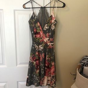 Floral tank top skater dress